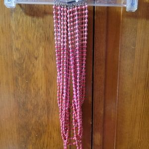 Charming Charlie Pink Layered Necklace